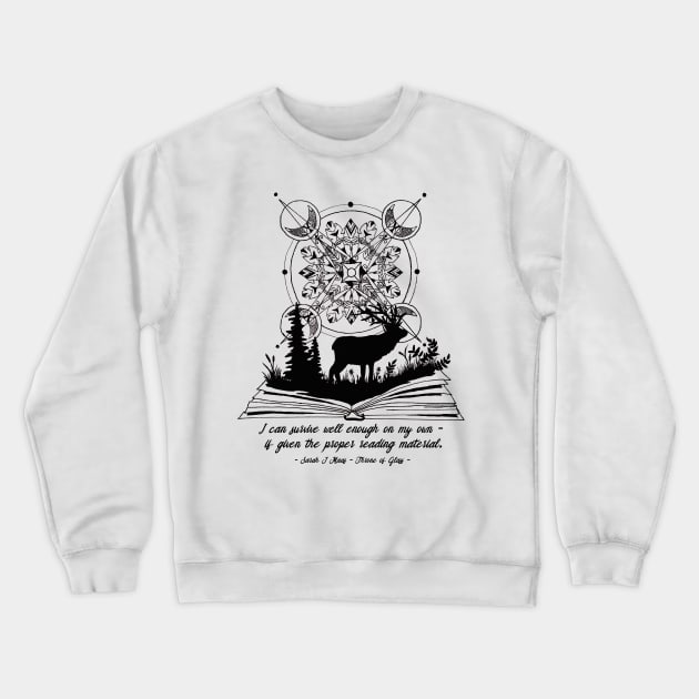 Deer ToG Quote Plain Crewneck Sweatshirt by TG_Art